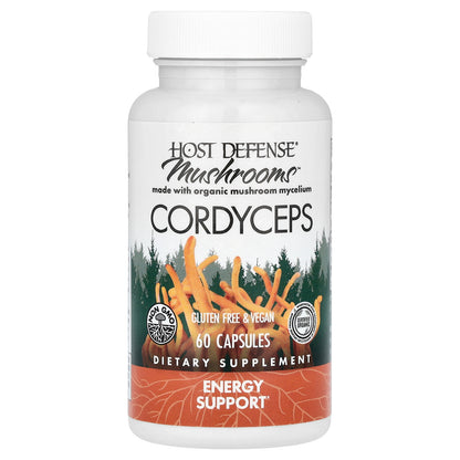 Host Defense, Mushrooms™, Cordyceps, 60 Capsules (0.5 g per Capsule)