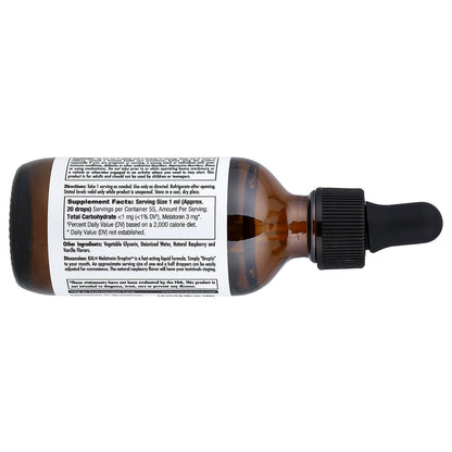 KAL, Melatonin, Natural Raspberry, 3 mg, 1.85 fl oz (55 ml)