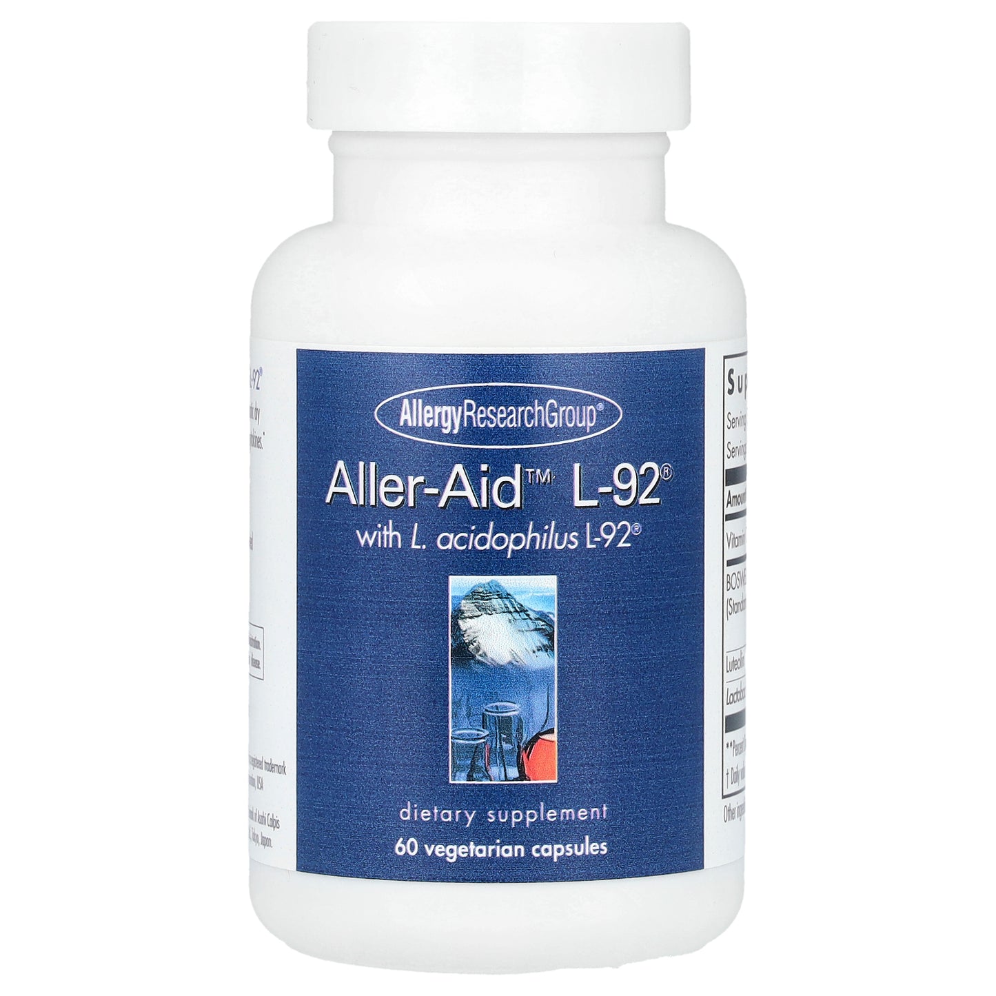 Allergy Research Group, Aller-Aid™ L-92® with L. Acidophilus L-92®, 60 Vegetarian Capsules