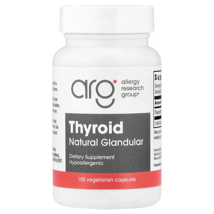 Allergy Research Group, Thyroid, Natural Glandular, 40 mg, 100 Vegetarian Capsules