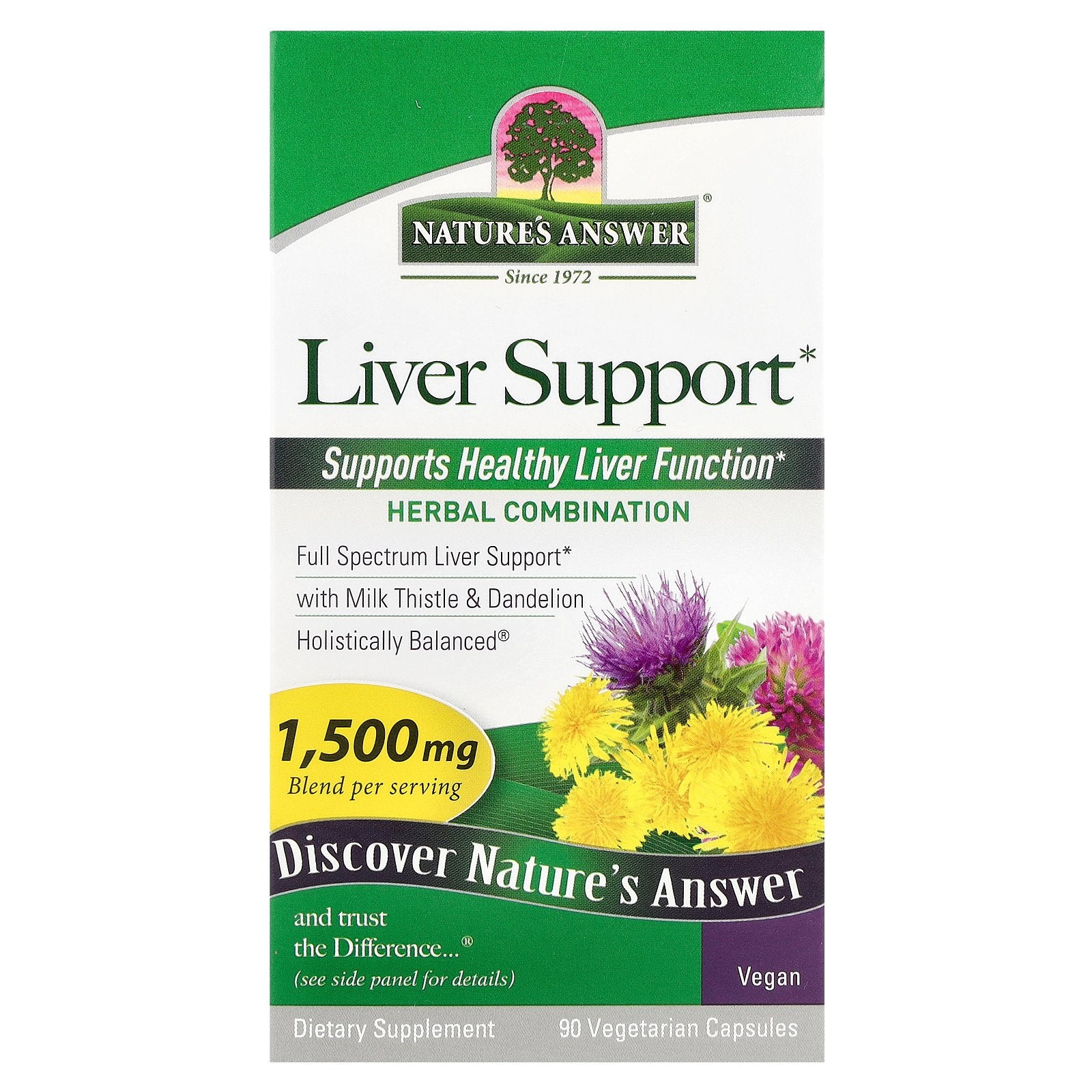 Nature's Answer, Liver Support, 90 Vegetarian  Capsules