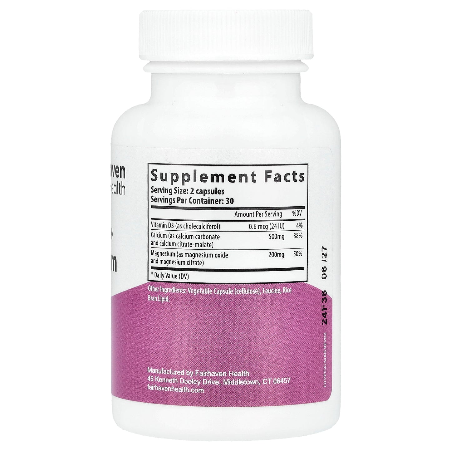 Fairhaven Health, Prenatal, Calcium + Magnesium, 60 Capsules