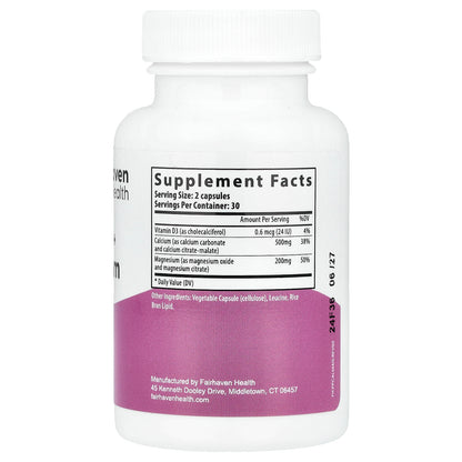 Fairhaven Health, Prenatal, Calcium + Magnesium, 60 Capsules