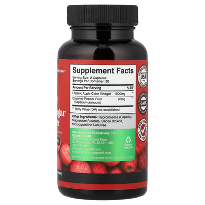 Nature's Craft, Apple Cider Vinegar Complex, 60 Capsules