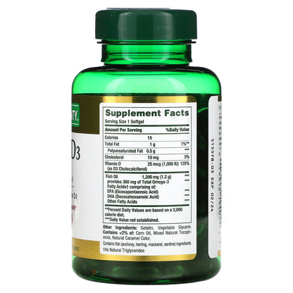 Nature's Bounty, Fish Oil + D3, 90 Rapid Release Softgels