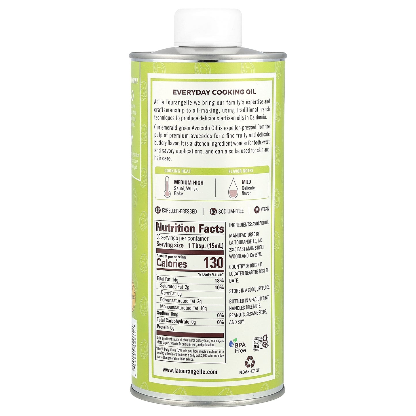 La Tourangelle, Delicate Avocado Oil, 25.4 fl oz (750 ml)