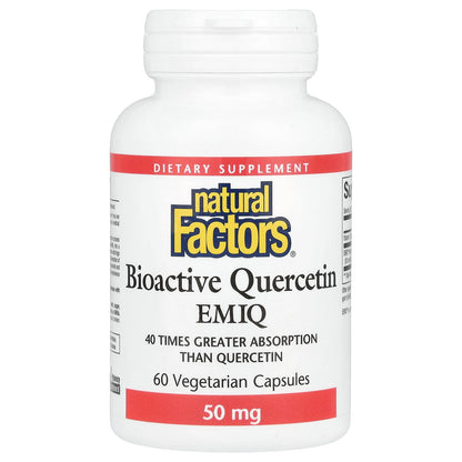 Natural Factors, Bioactive Quercetin EMIQ, 60 Vegetarian Capsules