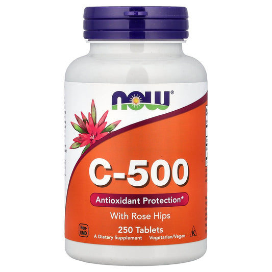 NOW Foods, C-500 with Rose Hips, 250 Tablets