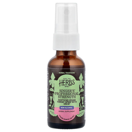 Herbs Etc., Singer's®, Non Alcohol, 1 fl oz (30 ml)