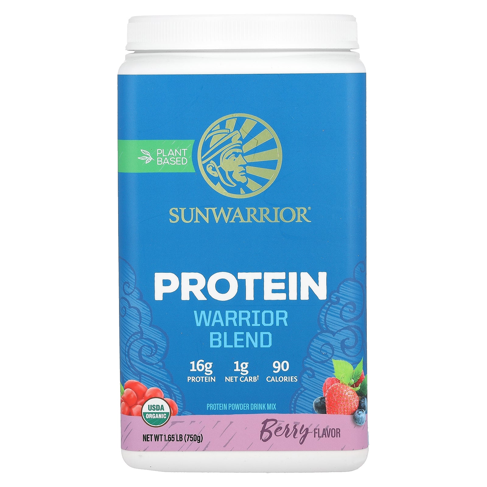 Sunwarrior, Warrior Blend, Protein, Berry, 1.65 lb (750 g)