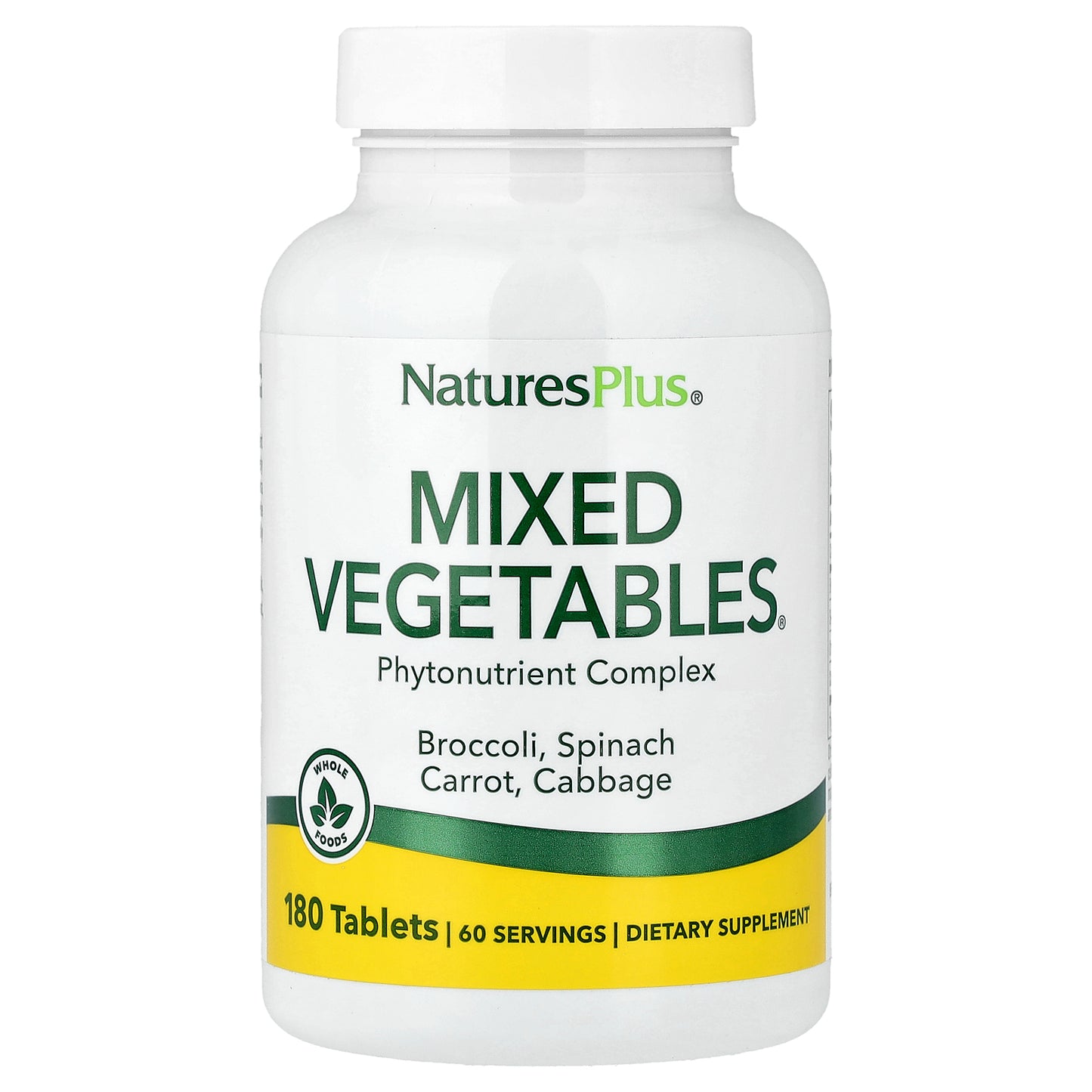 NaturesPlus, Mixed Vegetables®, Phytonutrient Complex, 180 Tablets