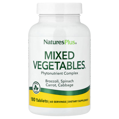 NaturesPlus, Mixed Vegetables®, Phytonutrient Complex, 180 Tablets