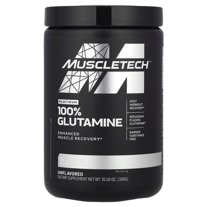 MuscleTech, Platinum 100% Glutamine, Unflavored, 10.58 oz (300 g)