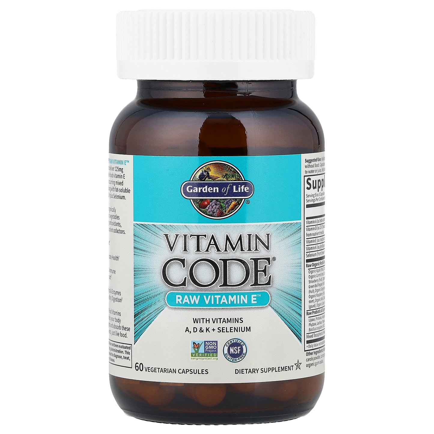 Garden of Life, Vitamin Code®, RAW Vitamin E ™, 60 Vegetarian Capsules