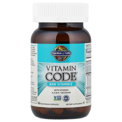 Garden of Life, Vitamin Code®, RAW Vitamin E ™, 60 Vegetarian Capsules