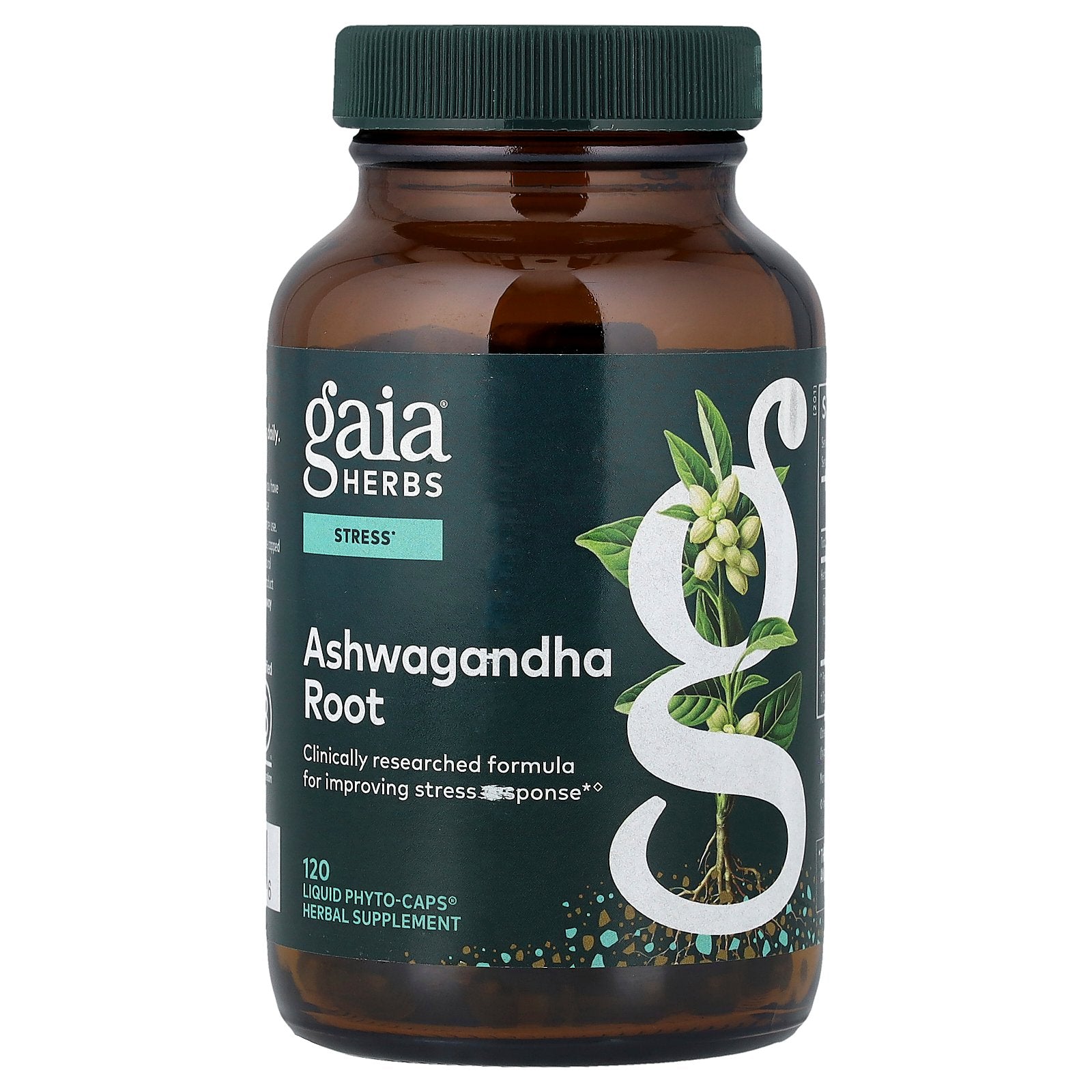 Gaia Herbs, Ashwagandha Root, 120 Liquid Phyto-Caps® (350 mg Per cap)