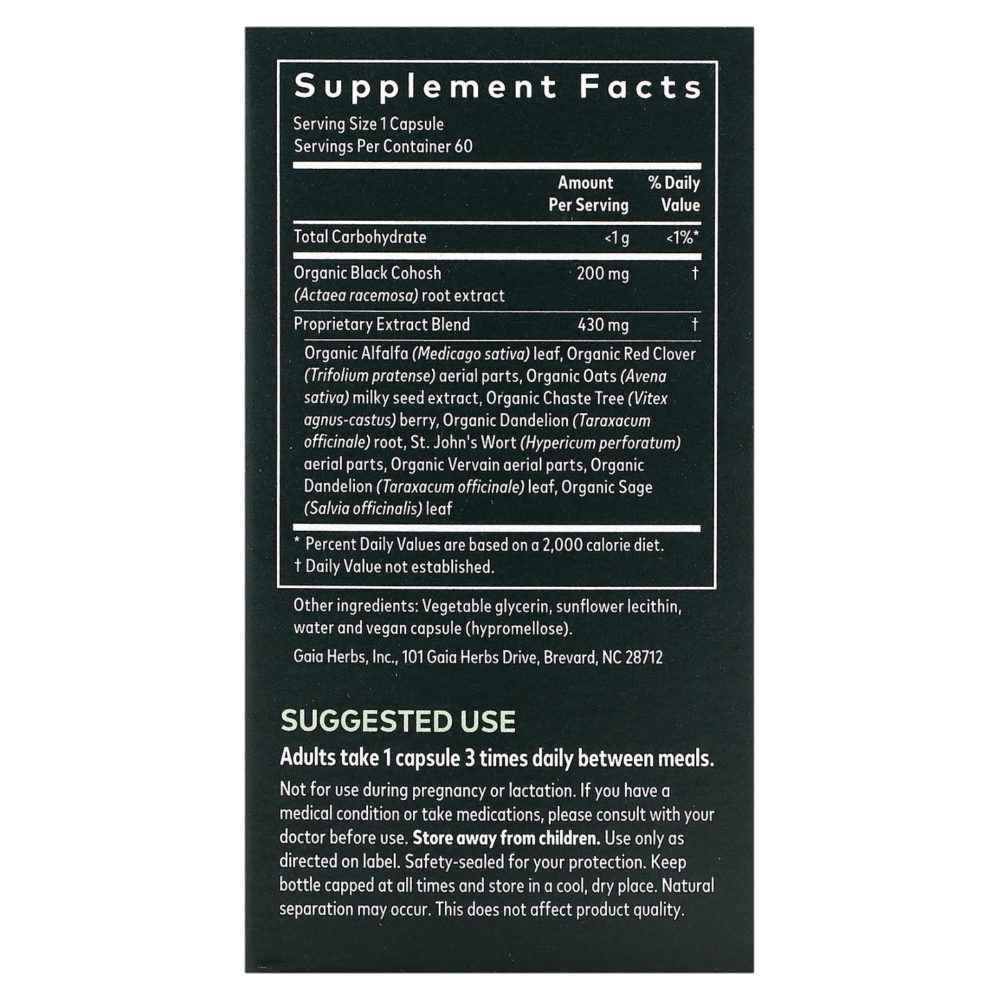 Gaia Herbs, Women, Menopause Support, Daytime, 60 Vegan Liquid Phyto-Caps