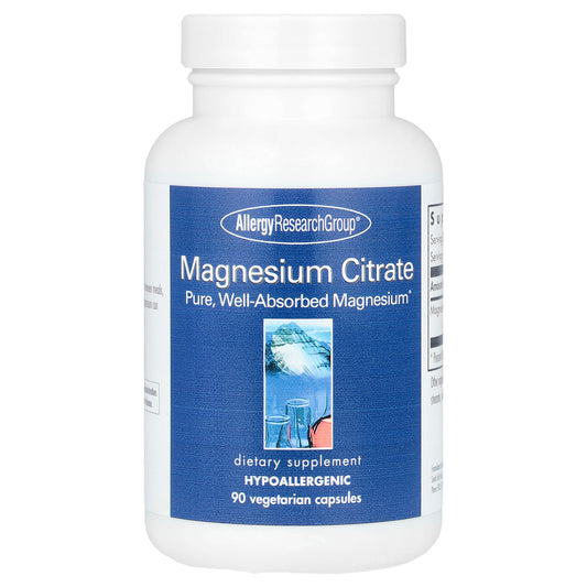 Allergy Research Group, Magnesium Citrate, 90 Vegetarian Capsules