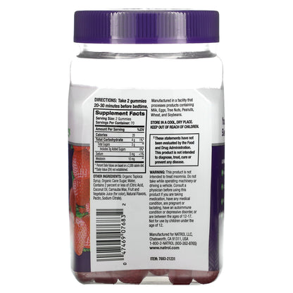 Natrol, Melatonin, Sleep, Strawberry, 10 mg, 140 Gummies (5 mg per Gummy)