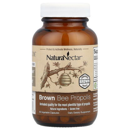 NaturaNectar, Brown Bee Propolis, 60 Vegetable Capsules