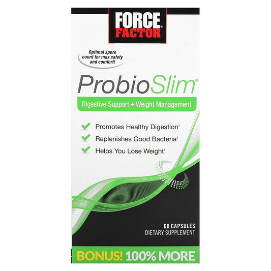 Force Factor, ProbioSlim®, Digestive Support + Weight Management, 60 Capsules