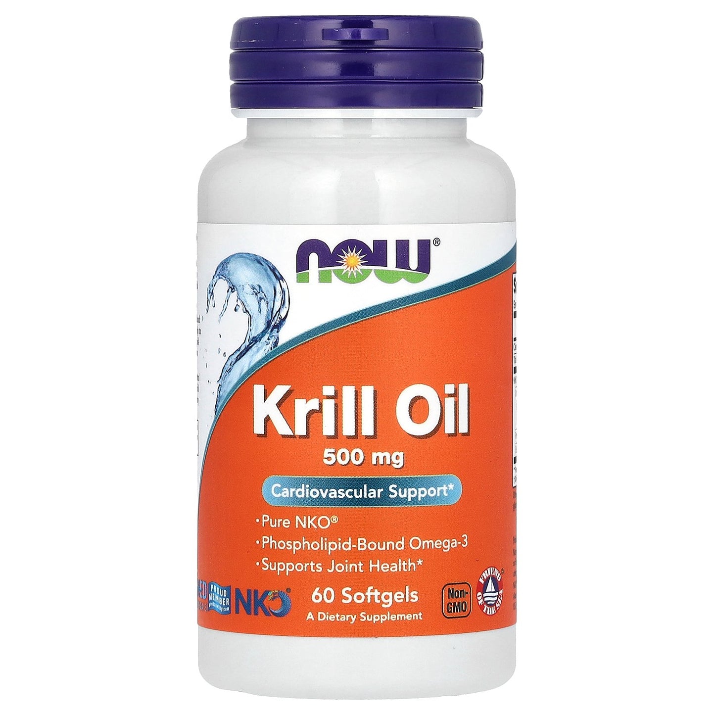 NOW Foods, Krill Oil, 1,000 mg, 60 Softgels (500 mg per Softgel)