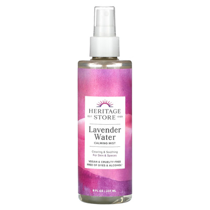 Heritage Store, Lavender Water, Calming Mist, 8 fl oz (237 ml)