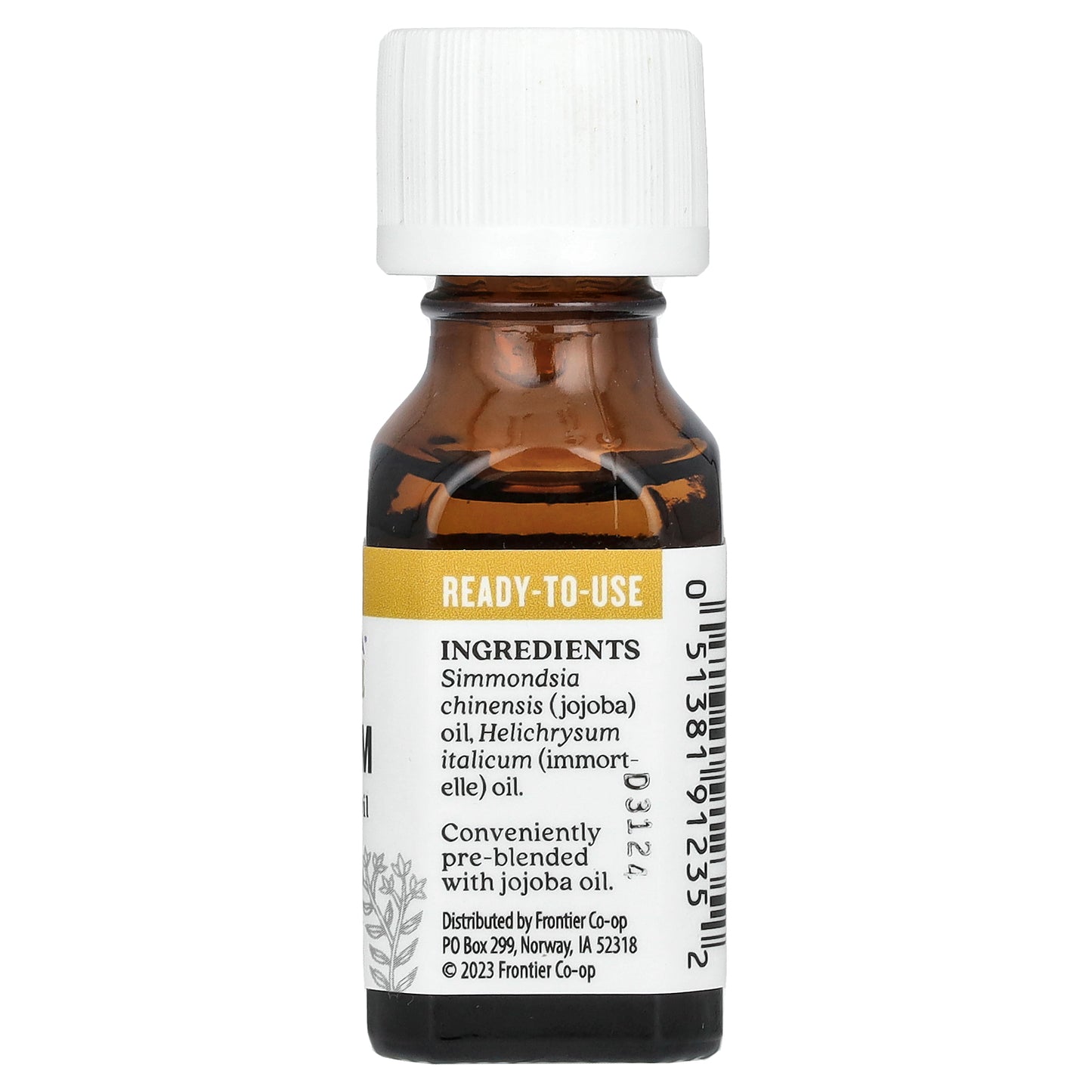 Aura Cacia, Pure Essential Oil in Jojoba Oil, Helichrysum, 0.5 fl oz (15 ml)