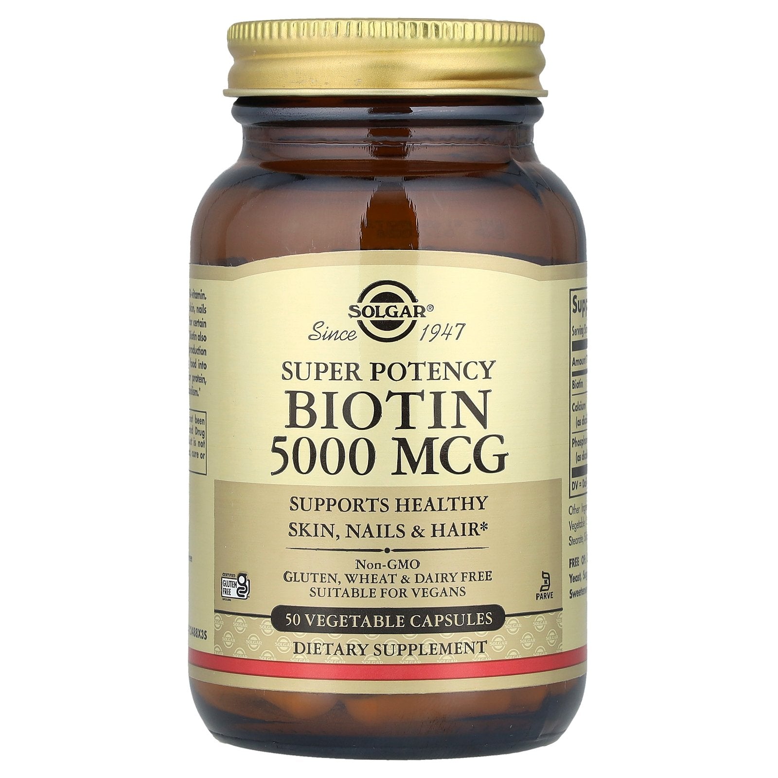 Solgar, Biotin, 50 Vegetable Capsules