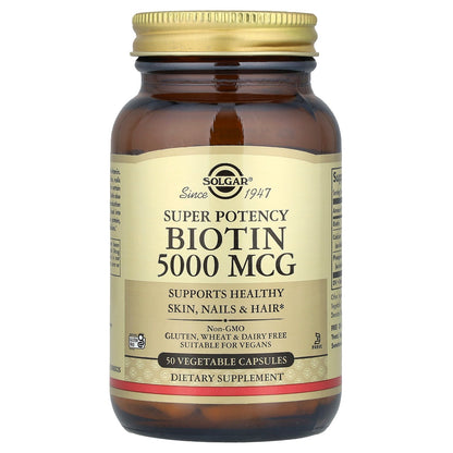 Solgar, Biotin, 50 Vegetable Capsules