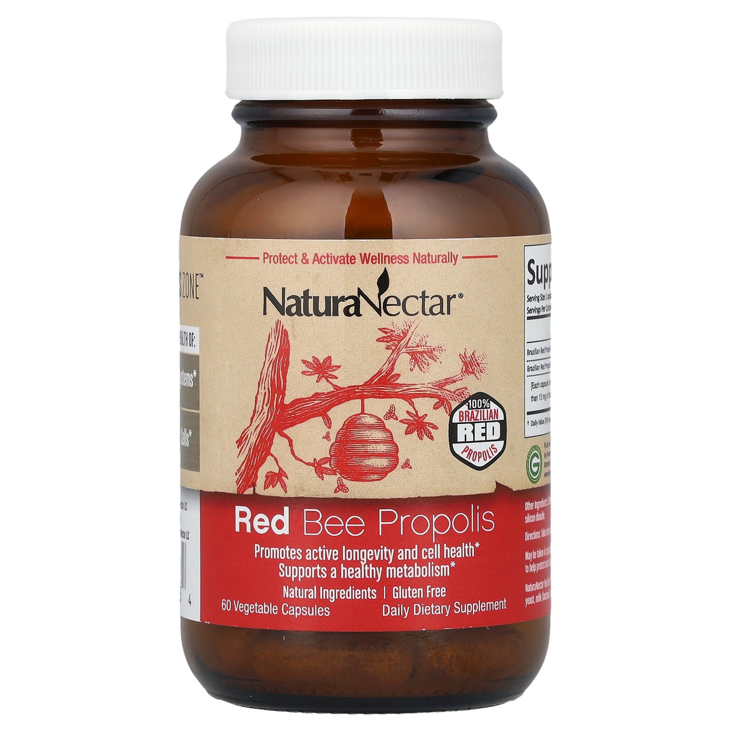 NaturaNectar, Red Bee Propolis, 60 Vegetable Capsules