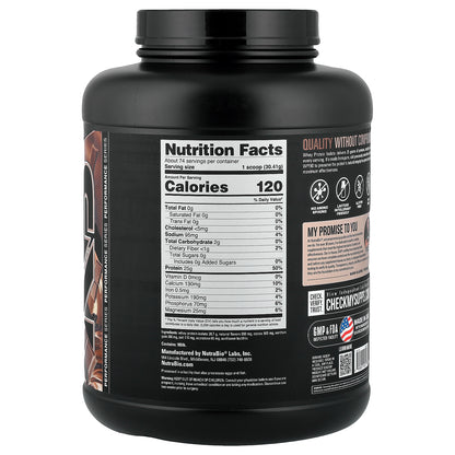 NutraBio, Whey Protein Isolate, Gourmet Chocolate, 5 lb (2,268 g)