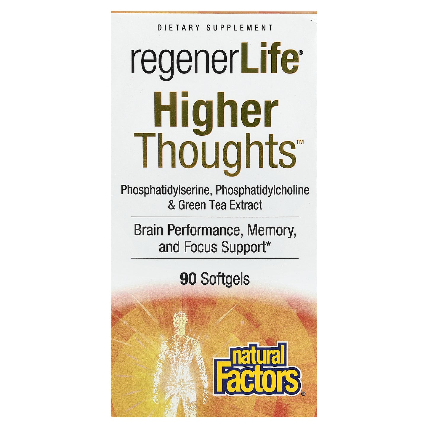 Natural Factors, RegenerLife®, Higher Thoughts™, 90 Softgels