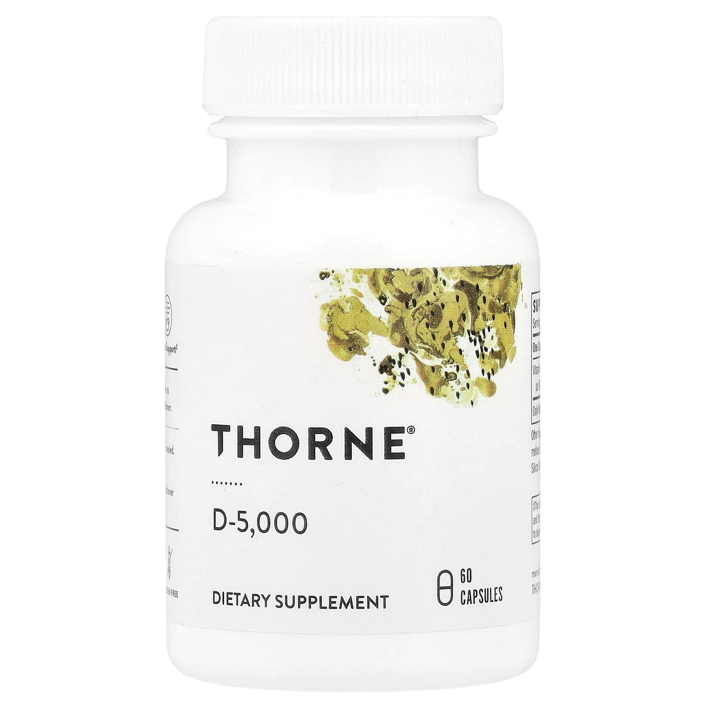 Thorne, D-5,000, 60 Capsules (125 mcg per Capsule)