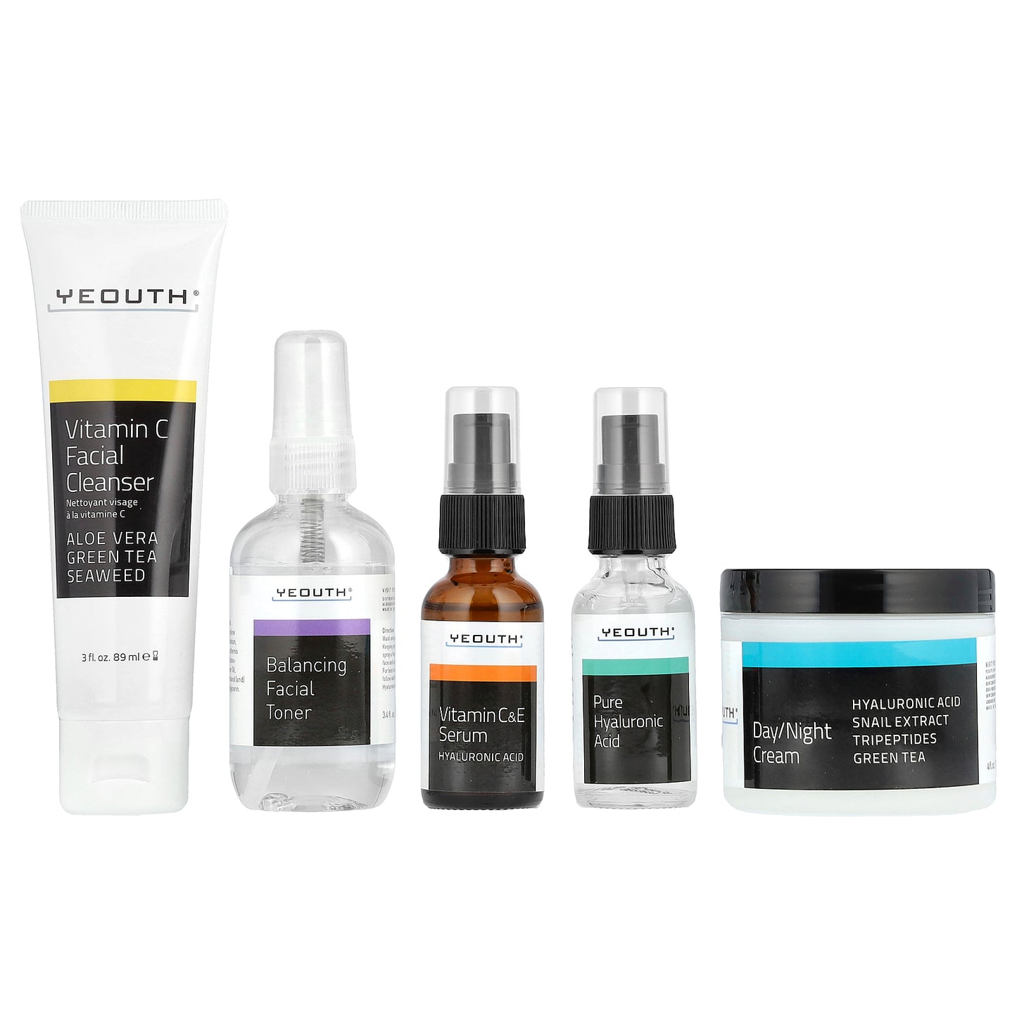 YEOUTH, Basic Skincare Essentials Set , 5 Piece Set