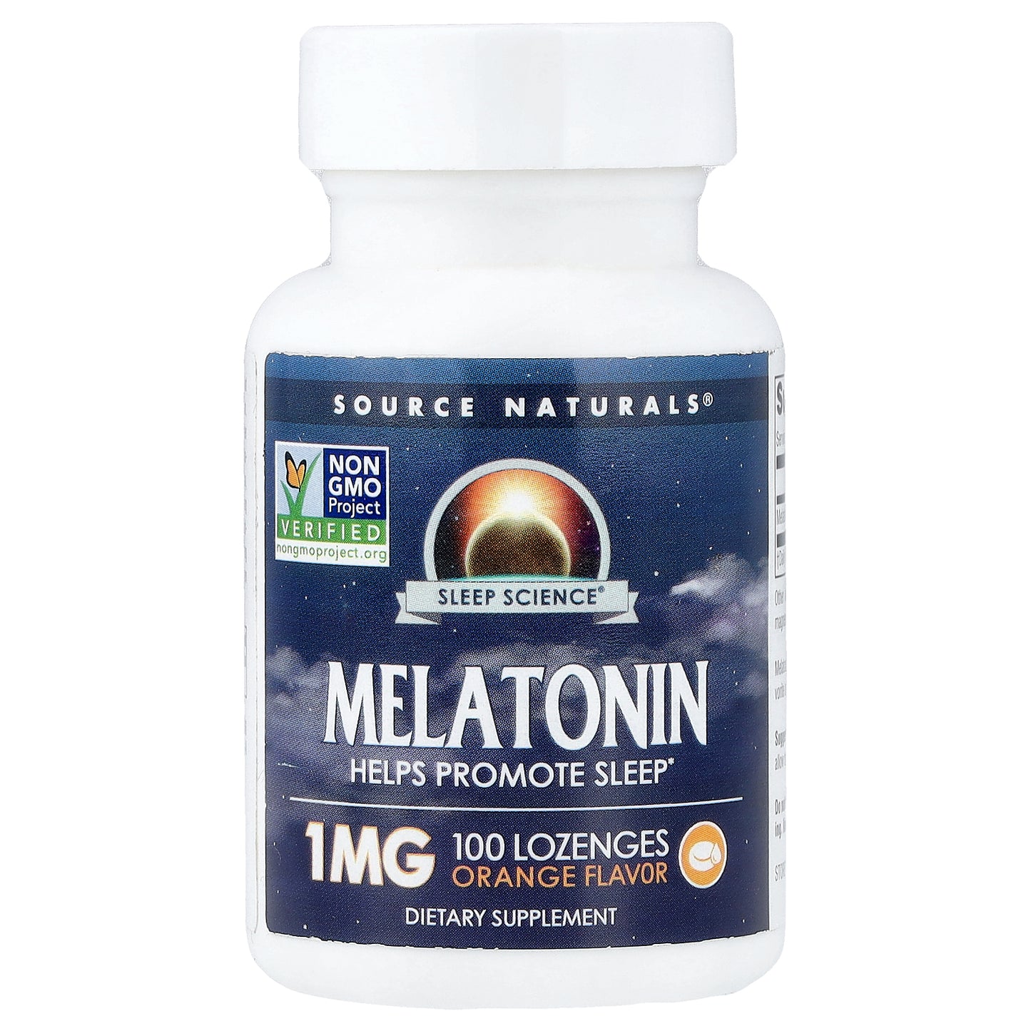 Source Naturals, Melatonin, Orange, 1 mg, 100 Lozenges