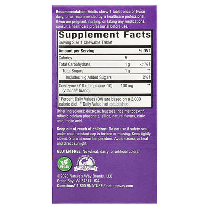 Nature's Way, Smart Q10™, Tropical Fruit , 100 mg, 30 Chewable Tablets
