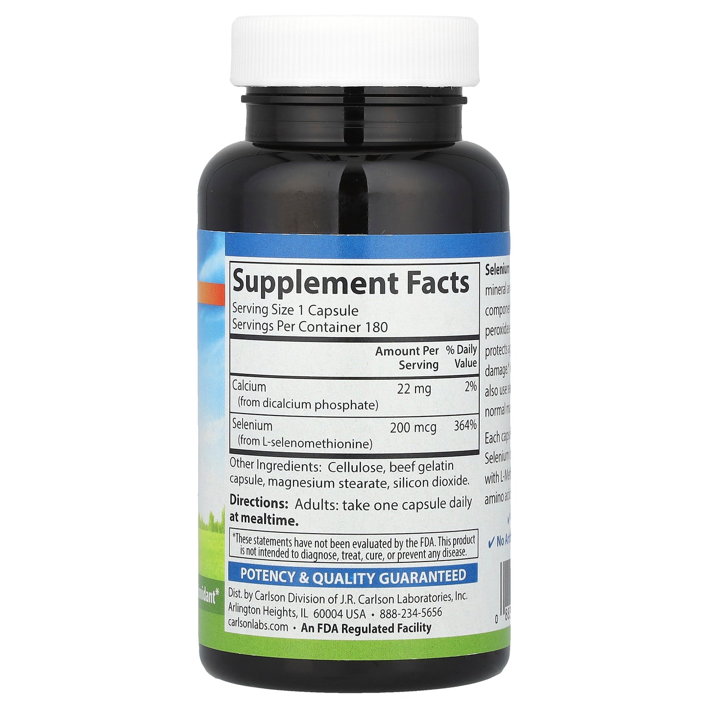 Carlson, Selenium, 180 Capsules