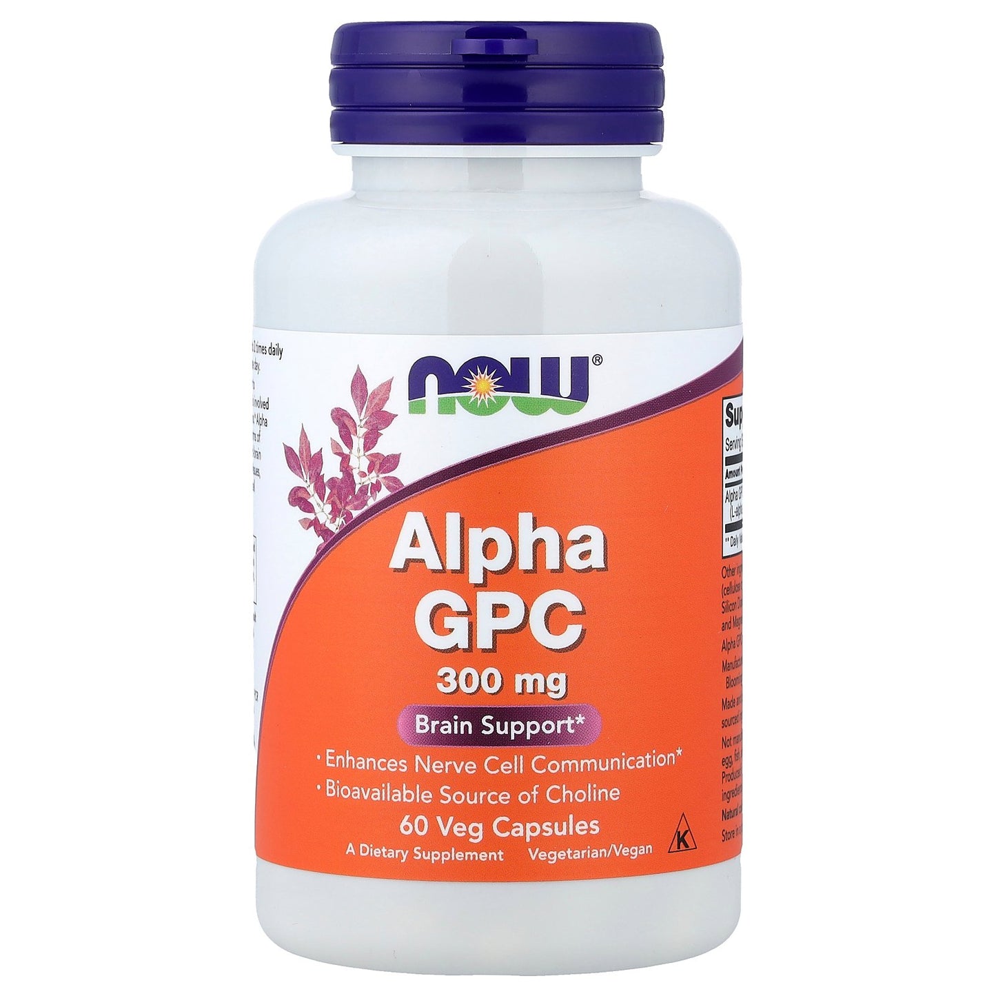NOW Foods, Alpha GPC, 300 mg, 60 Veg Capsules