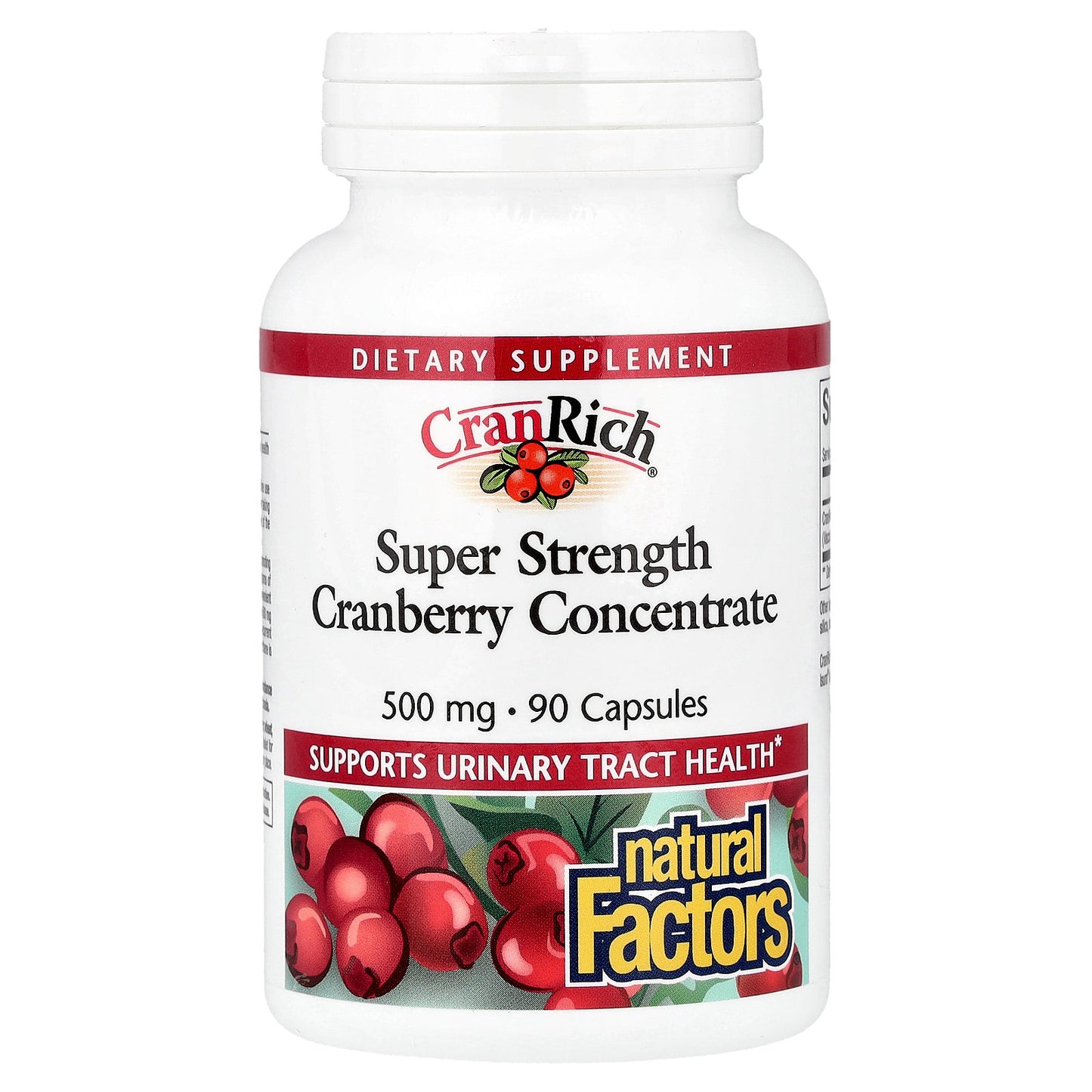 Natural Factors, CranRich®, Cranberry Concentrate, Super Strength, 500 mg, 90 Capsules
