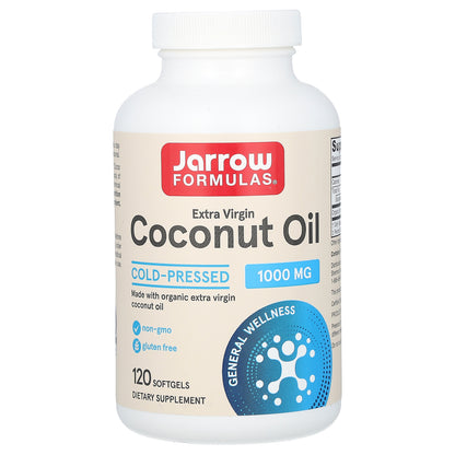 Jarrow Formulas, Extra Virgin Coconut Oil , 1,000 mg, 120 Softgels