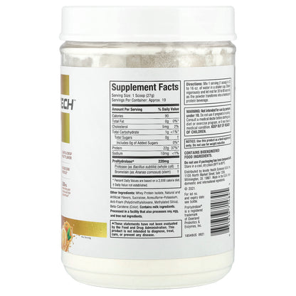 MuscleTech, ISO Whey Clear, Ultra-Pure Protein Isolate, Orange Dreamsicle, 1.11 lbs (505 g)