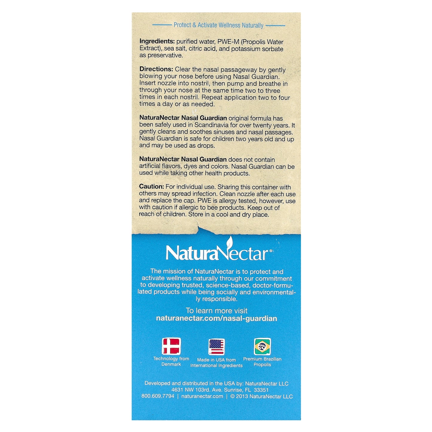 NaturaNectar, Nasal Guardian™ Spray, For 2 Years Old & Older, 1 fl oz (30 ml)