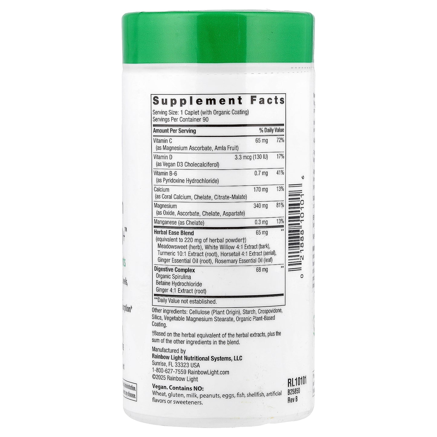 Rainbow Light, Magnesium Calcium+™, 90 Caplets