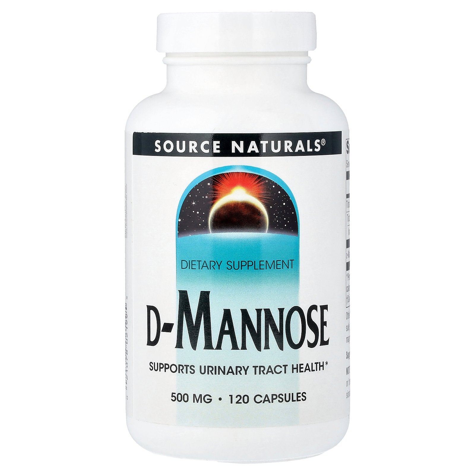Source Naturals, D-Mannose, 500 mg, 120 Capsules