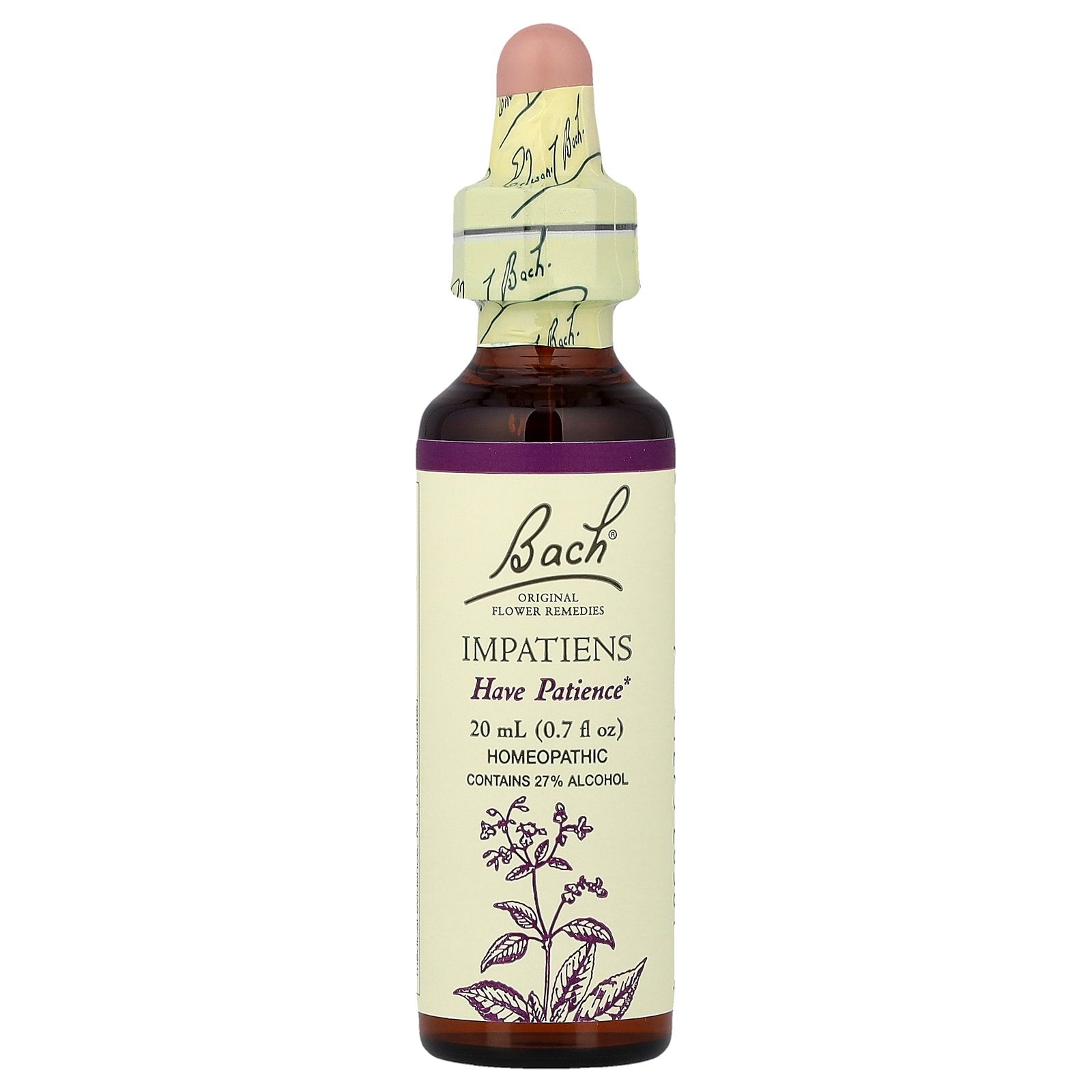 Bach, Original Flower Remedies, Impatiens, 0.7 fl oz (20 ml)