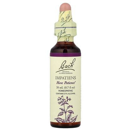 Bach, Original Flower Remedies, Impatiens, 0.7 fl oz (20 ml)