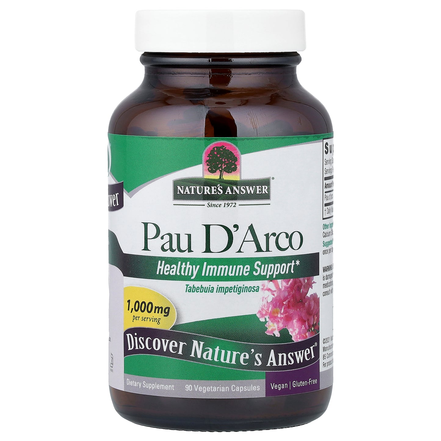 Nature's Answer, Pau D'Arco, 90 Vegetarian Capsules (500 mg per Capsule)
