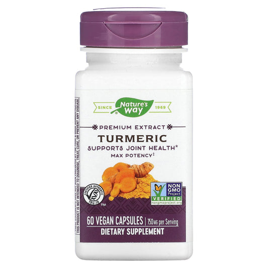 Nature's Way, Premium Extract, Turmeric, 750 mg, 60 Vegan Capsules