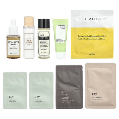 iHerb Gift Set, Korean Beauty Travel Bag, 9 Items